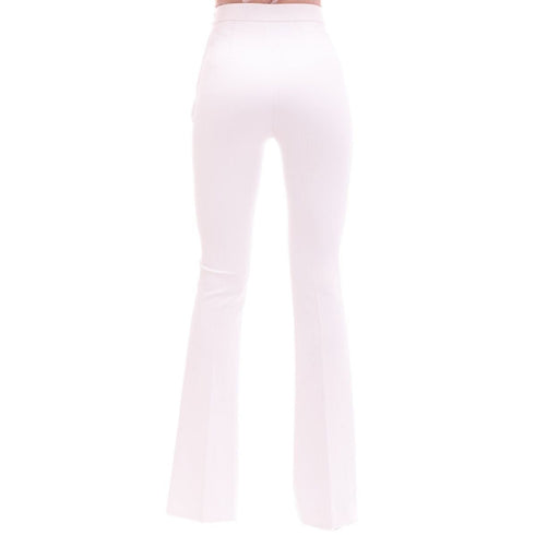 Pantalone Donna slim a zampa Avorio ELISABETTA FRANCHI- Francavilla Moda